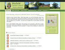 Tablet Screenshot of binfieldparishcouncil.org.uk